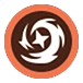 Icon flaming clawprint