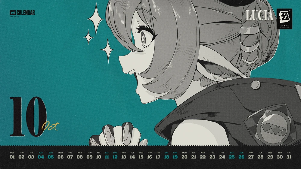 October 2025 calendar wallpaper (desktop)